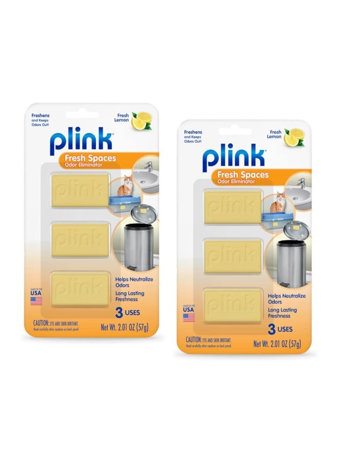 Plink Bin Fresh Odour Eliminators, Lemon Scent,6-Count - Image 1